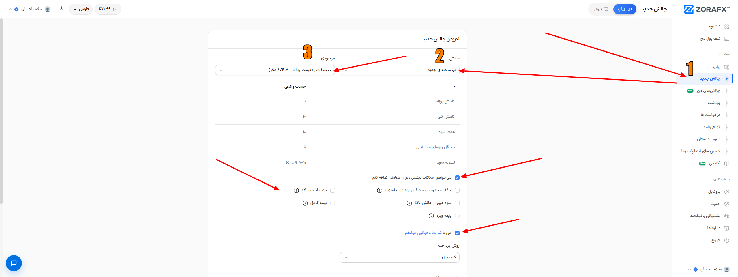 قیمت پلن Two-Phase زورا اف ایکس
